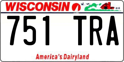 WI license plate 751TRA