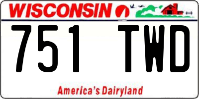 WI license plate 751TWD