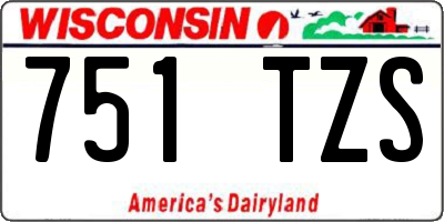 WI license plate 751TZS