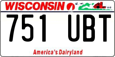 WI license plate 751UBT