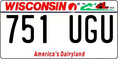 WI license plate 751UGU