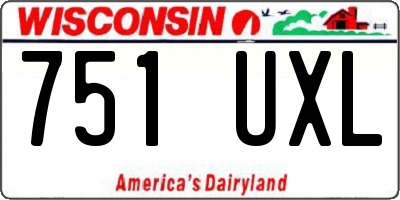 WI license plate 751UXL
