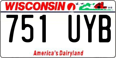 WI license plate 751UYB