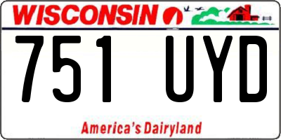 WI license plate 751UYD