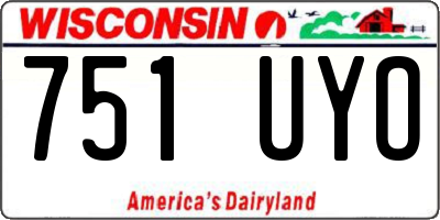 WI license plate 751UYO