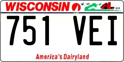 WI license plate 751VEI