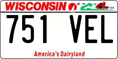 WI license plate 751VEL