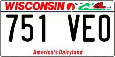 WI license plate 751VEO