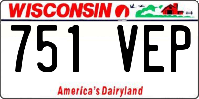 WI license plate 751VEP