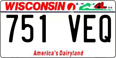 WI license plate 751VEQ