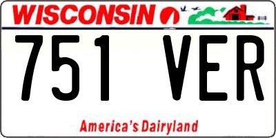 WI license plate 751VER