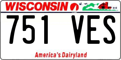 WI license plate 751VES