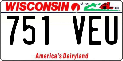 WI license plate 751VEU
