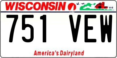 WI license plate 751VEW