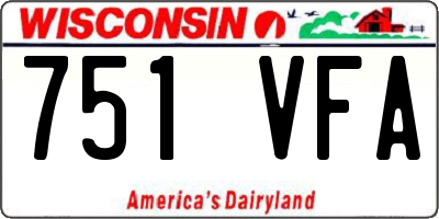 WI license plate 751VFA