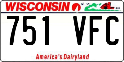 WI license plate 751VFC