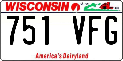 WI license plate 751VFG