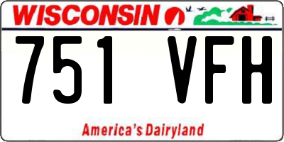 WI license plate 751VFH
