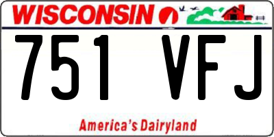 WI license plate 751VFJ