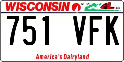 WI license plate 751VFK