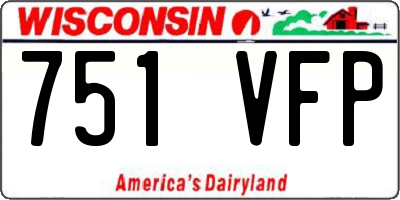 WI license plate 751VFP