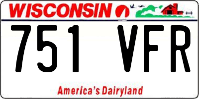 WI license plate 751VFR
