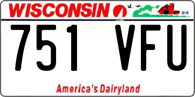 WI license plate 751VFU