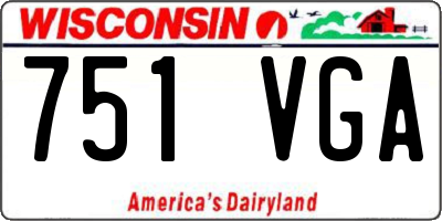 WI license plate 751VGA