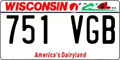 WI license plate 751VGB