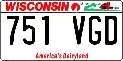 WI license plate 751VGD