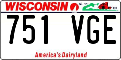 WI license plate 751VGE