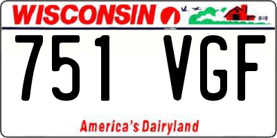 WI license plate 751VGF
