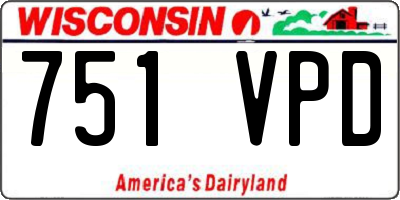 WI license plate 751VPD