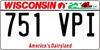 WI license plate 751VPI