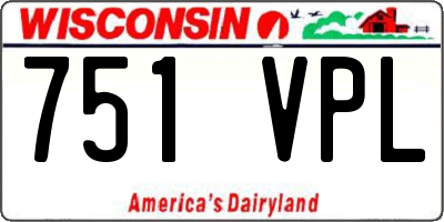 WI license plate 751VPL