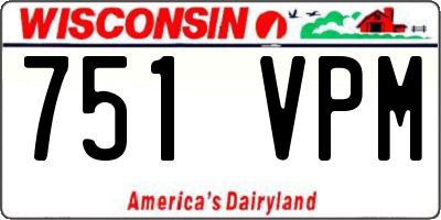 WI license plate 751VPM