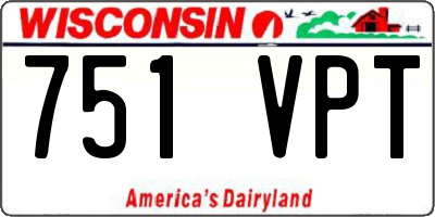 WI license plate 751VPT