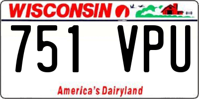 WI license plate 751VPU