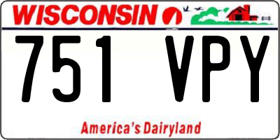 WI license plate 751VPY