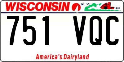 WI license plate 751VQC