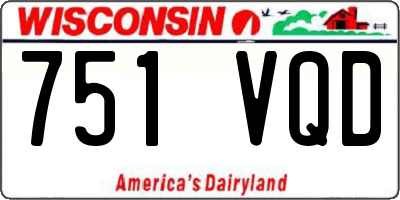 WI license plate 751VQD