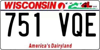 WI license plate 751VQE