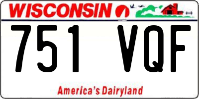 WI license plate 751VQF