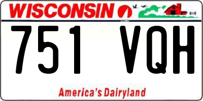 WI license plate 751VQH