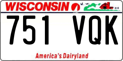 WI license plate 751VQK