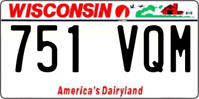 WI license plate 751VQM