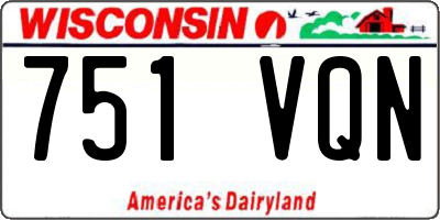 WI license plate 751VQN