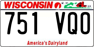 WI license plate 751VQO