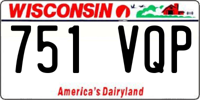WI license plate 751VQP