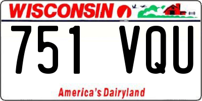 WI license plate 751VQU